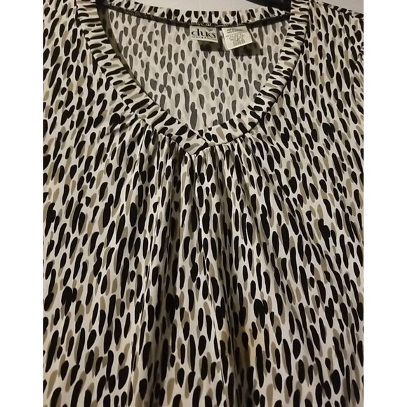 DUO MATERNITY BLACK GREY AND WHITE TOP LARGE BLOUSE NWT - Picture 6 of 9